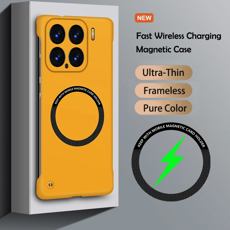 Funda de teléfono delgada magnética sin marco de Color sólido para Xiaomi Mi 15 Ultra 14 13T 13 12T 12 11T 11 Lite 10 10T Pro cubierta a prueba de golpes