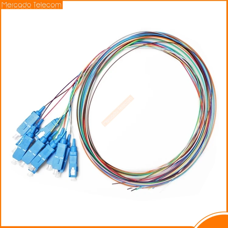 Cable de fibra óptica de modo único SC/UPC, SM 9/125, pigtail, PVC, 0,9mm, ftth, 12 colores - imagen 3