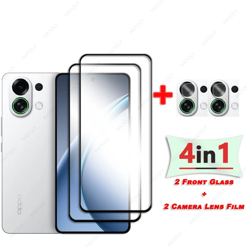 Para Oppo K13 Turbo Protector de pantalla de vidrio para Oppo K13 Turbo vidrio templado borde negro película protectora Protector de lente de cámara - imagen 2