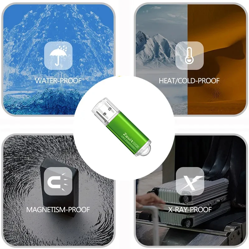 Zsuit libre personalizado 10 Uds USB Flash Drive 2GB Pen Drive 4GB 8GB 16GB Usb Pendrive memoria Stick regalos 32GB 64GB disco U impermeable - imagen 3