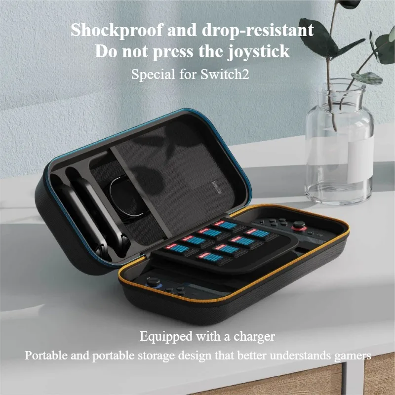 Estuche de transporte de viaje para Nintendo Switch 2, accesorios, impermeable, carcasa dura de EVA, bolsa de mano de almacenamiento protectora para NS 2 - imagen 2