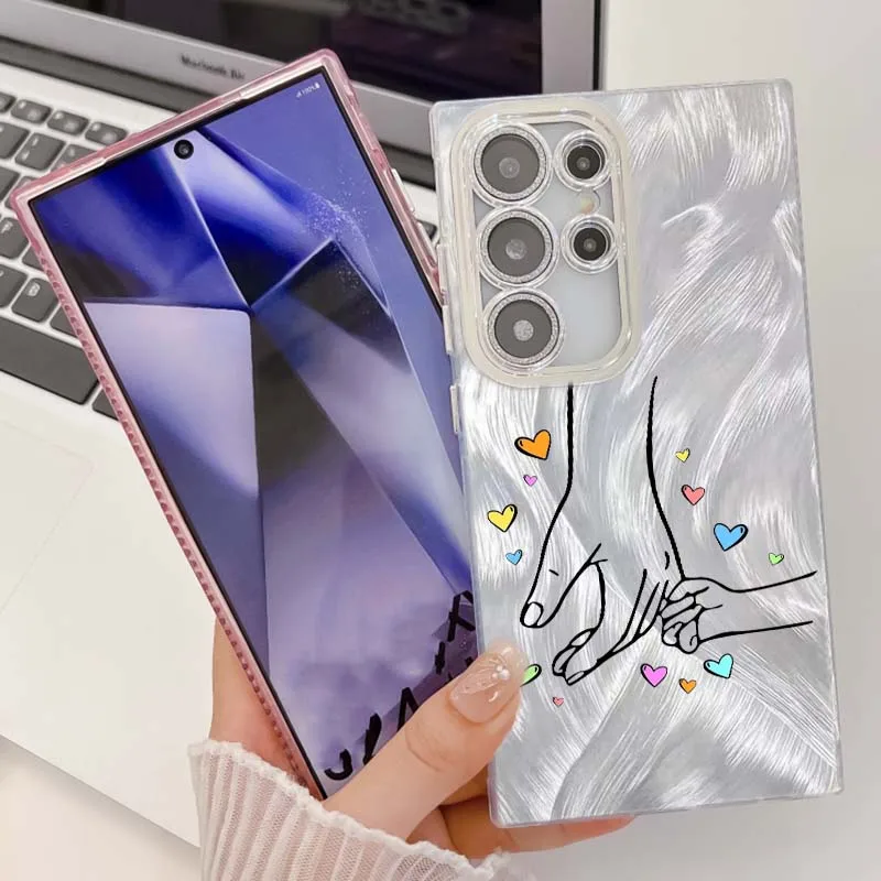 Funda de teléfono con textura de plumas para Samsung Galaxy A56 A73 A72 A71 A55 A54 A53 A52 A35 A34 A33 A31 - imagen 2