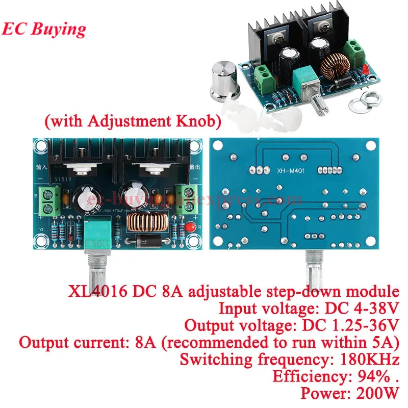 XL4016E1 XL4016 Regulador de voltaje CC de alta potencia DC-DC XH-M401 M404 Módulo Buck Stetp-down con regulador de voltaje de neumáticos máximo 8A - imagen 4