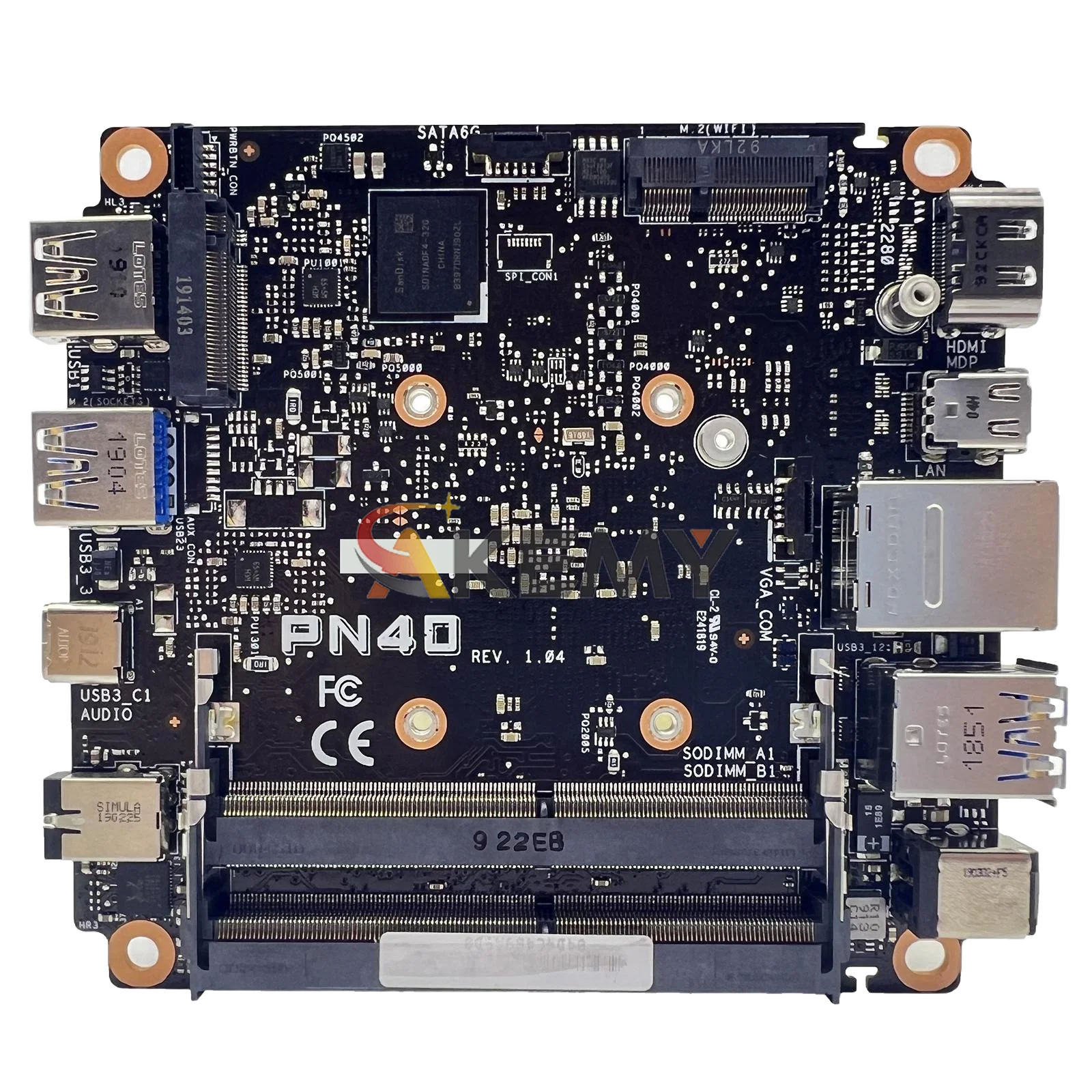 Placa base para ordenador portátil PN40 para ASUS Mini PC PN40 PN40 placa base para portátil con CPU Celeron 100% pruebas OK envío rápido alta calidad - imagen 2