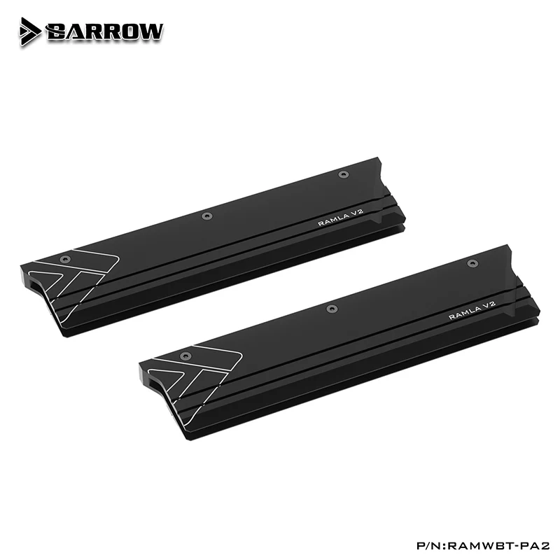 Barrow-disipador de calor con memoria RAM de aluminio, chaleco de armadura de disipación de calor, color negro, RAMLA V2/piezas, 2 FBRHS-LA, DDR5/DDR4/DDR3