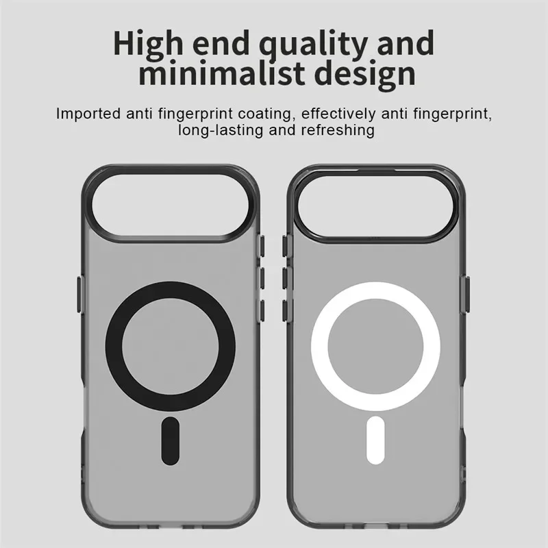 Funda magnética Magsafe para iPhone 17 Air 16 16e 15 14 13 12 11 Pro Max, cubierta protectora mate para PC con carga inalámbrica - imagen 5