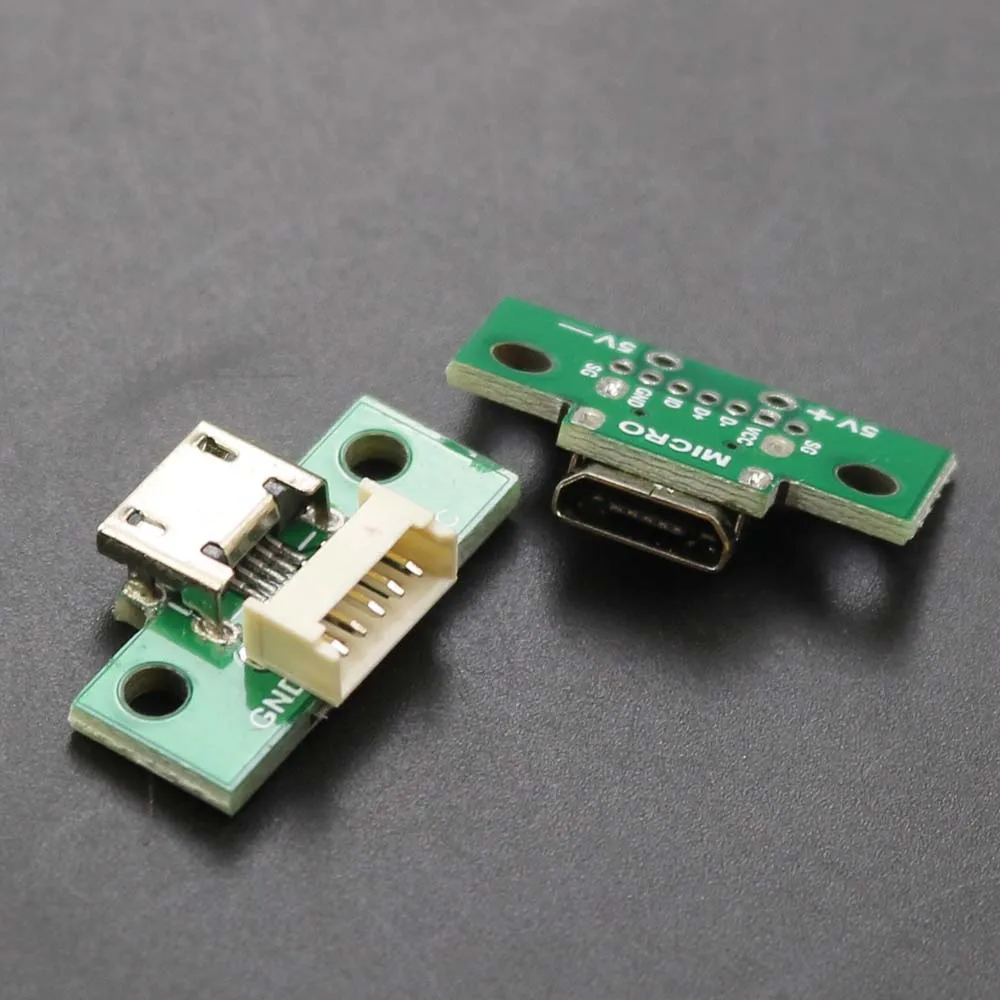 Placa de carga de enchufe Micro USB, asiento hembra con orificio de fijación, cable de datos de teléfono Android, interfaz de extensión USB, 1 piezas - imagen 3