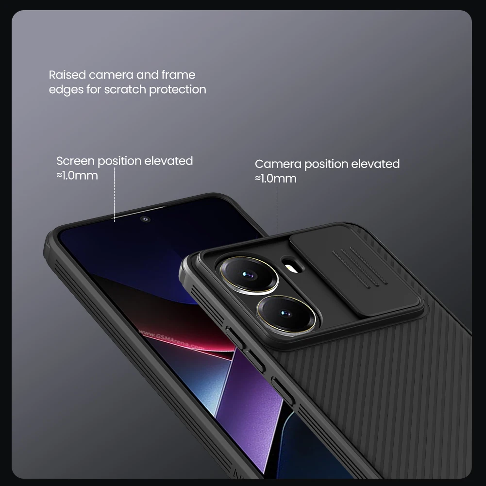 Para Poco X7 Pro funda NILLKIN funda ajustada funda protectora magnética protección de lente con función de succión magnética solo - imagen 4