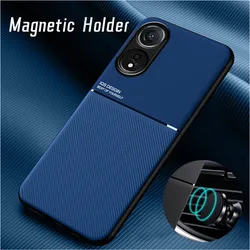 Para OPPO A79 A78 A58 funda protectora para OPPO A98 5G A17 A57 A57S A94 A95 soporte magnético incorporado para coche Coque de teléfono Fundas