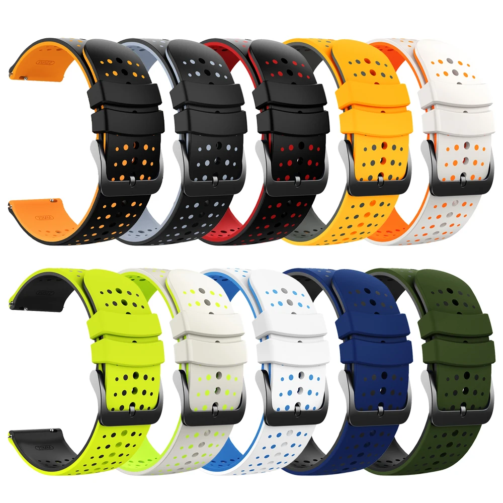 Correa de silicona de 22mm para Polar Grit X X2 Pro Titan, pulsera suave transpirable para reloj inteligente Polar Vantage M M2 M3 V3 - imagen 2