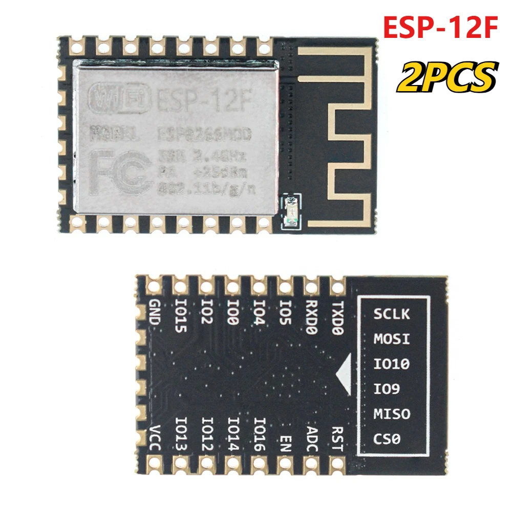 2 uds ESP-12F ESP8266 módulo serie a WIFI módulo inalámbrico ESP-12 ESP 8266