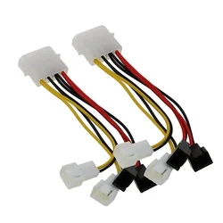 Adaptador Molex 4→3 pines para ventilador PC 12V