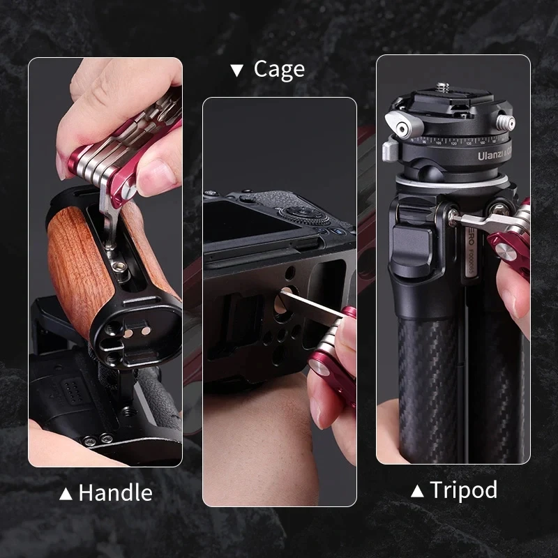 Una persona está sosteniendo una cámara y un trípode