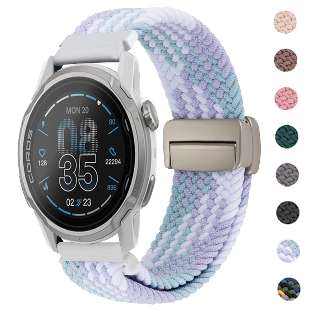 Correa trenzada con hebilla magnética de 20mm y 22mm para COROS APEX 4 42mm PACE 3 2 correas de reloj APEX 2 Pro APEX 46mm 42mm pulsera transpirable