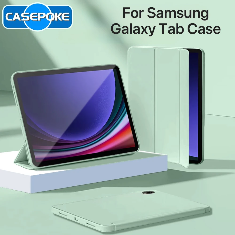 Nueva funda para Samsung Galaxy Tab S7/8/9Plus 12,4 pulgadas, accesorios para tableta S6 S7 S8 S9 A7 A8 S7FE, funda protectora con soporte abatible