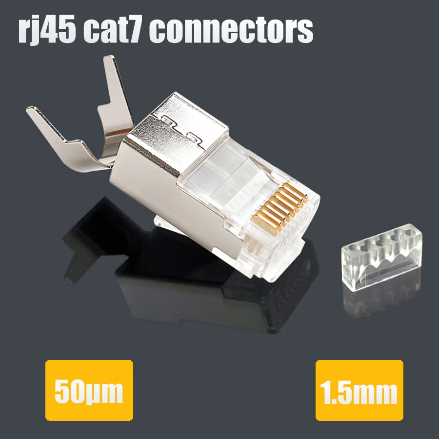 Xintylink Conector RJ45 CAT8 Macho 8P8C SFTP Dorado - imagen 4