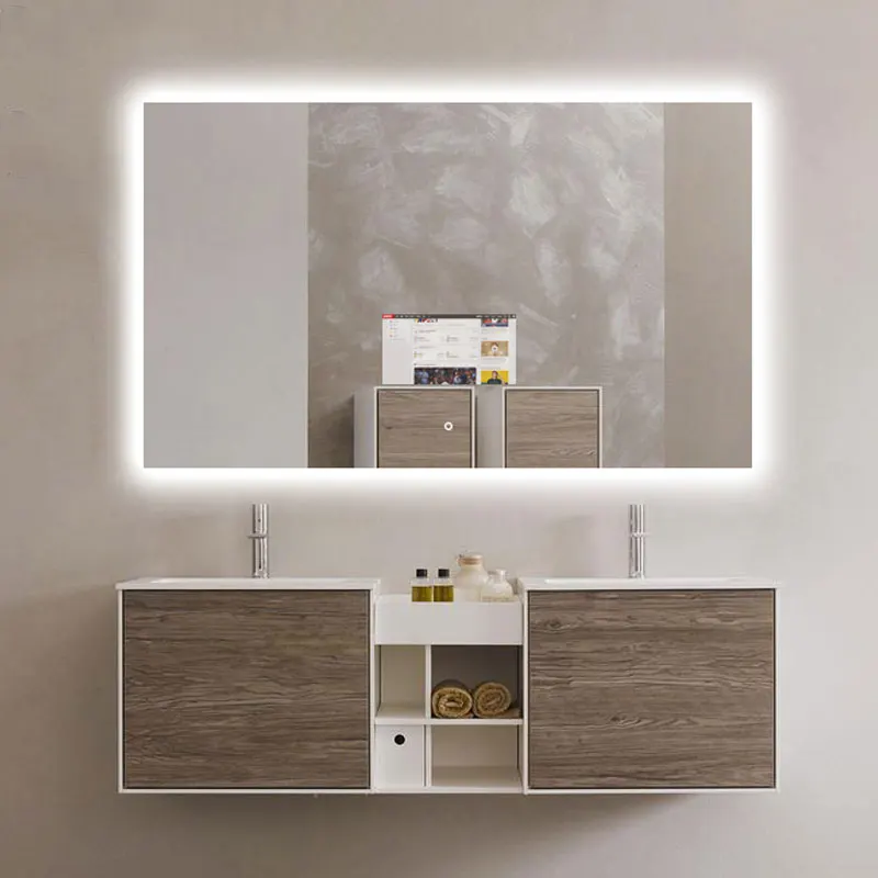 Espejo mágico elegante del maquillaje del cuarto de baño del espejo de la TV de Android de la vaidad Full HD del cuarto de baño con la luz llevada - imagen 5