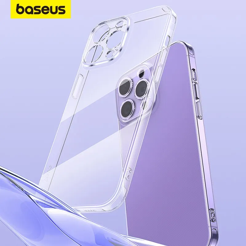 Funda de teléfono Baseus para iPhone 15 14 13 Pro Max Plus, funda transparente para iPhone 12 11 Pro, funda protectora transparente de TPU suave - imagen 2