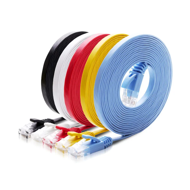 Cable Gigabit Ethernet plano CAT6 de 1000Mbps, Cable Lan RJ45, Cable de conexión Ethernet de red de 0,5 M/1M/2M/3M/5M/10M/15M/20M