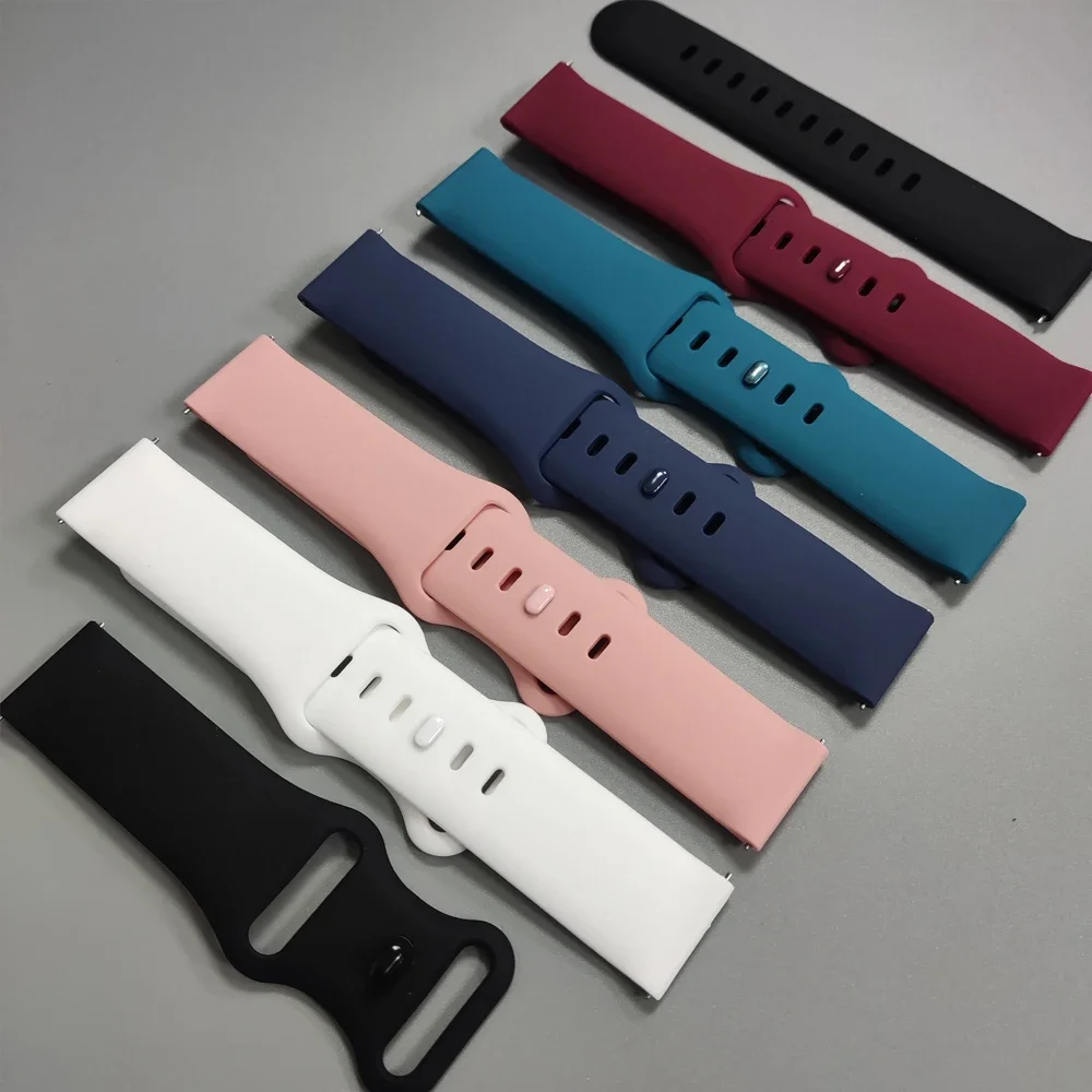 Pulsera de repuesto de silicona de 20/22mm para AMAZFIT BIP6 BIP 6 5 UNITY Stratos 3 Band Active 2 GTR 4/3/2/2E GTS 4 mini 3 correa de equilibrio - imagen 5