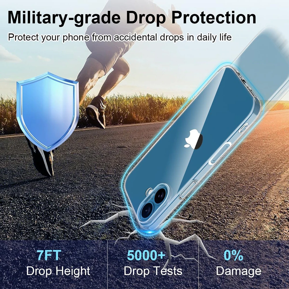 Funda de teléfono de silicona transparente y suave ultrafina para iPhone 16 17 15 14 13 12 11 Pro Max Plus Mini carcasa trasera transparente - imagen 3