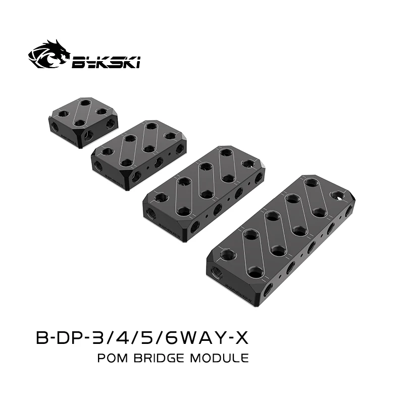 Bloque de terminales GPU Bykski para tarjeta gráfica de computadora, bloque de refrigeración por agua, adaptador de módulo de puente/conectores POM/B-DP-6WAY-X