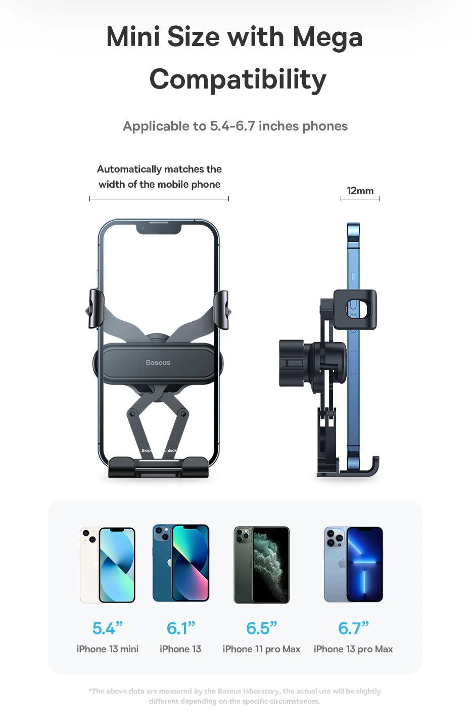 Una página de producto para un mini trípode con un titular de teléfono