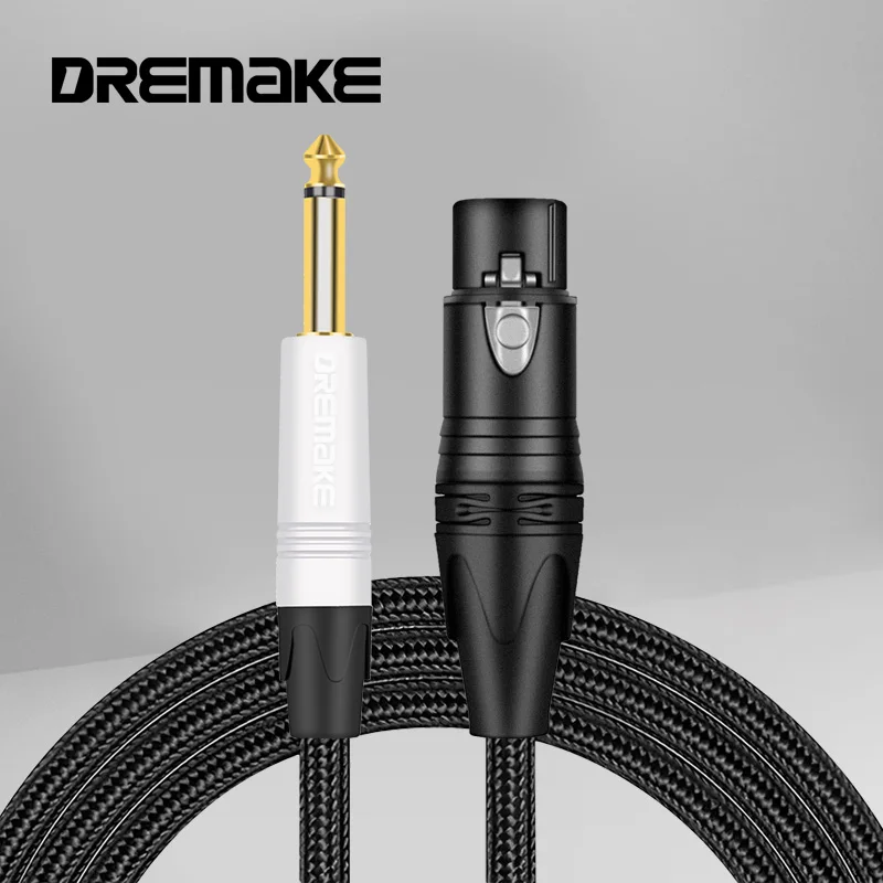 Mono 6,35mm 1/4 pulgadas TS macho a XLR hembra Cable de interconexión desequilibrio para amplificador de potencia Audio escenario DJ estudio consola de Audio - imagen 2