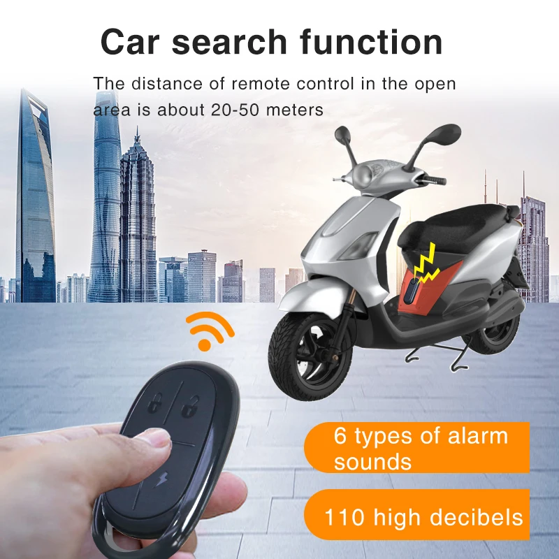 Alarma inalámbrica para bicicleta, alarma antirrobo con vibración para bicicleta, alerta impermeable para motocicleta, Control remoto, seguridad antirrobo, sonido de 110dB - imagen 3