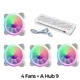 4 Fans  A Hub 9 W