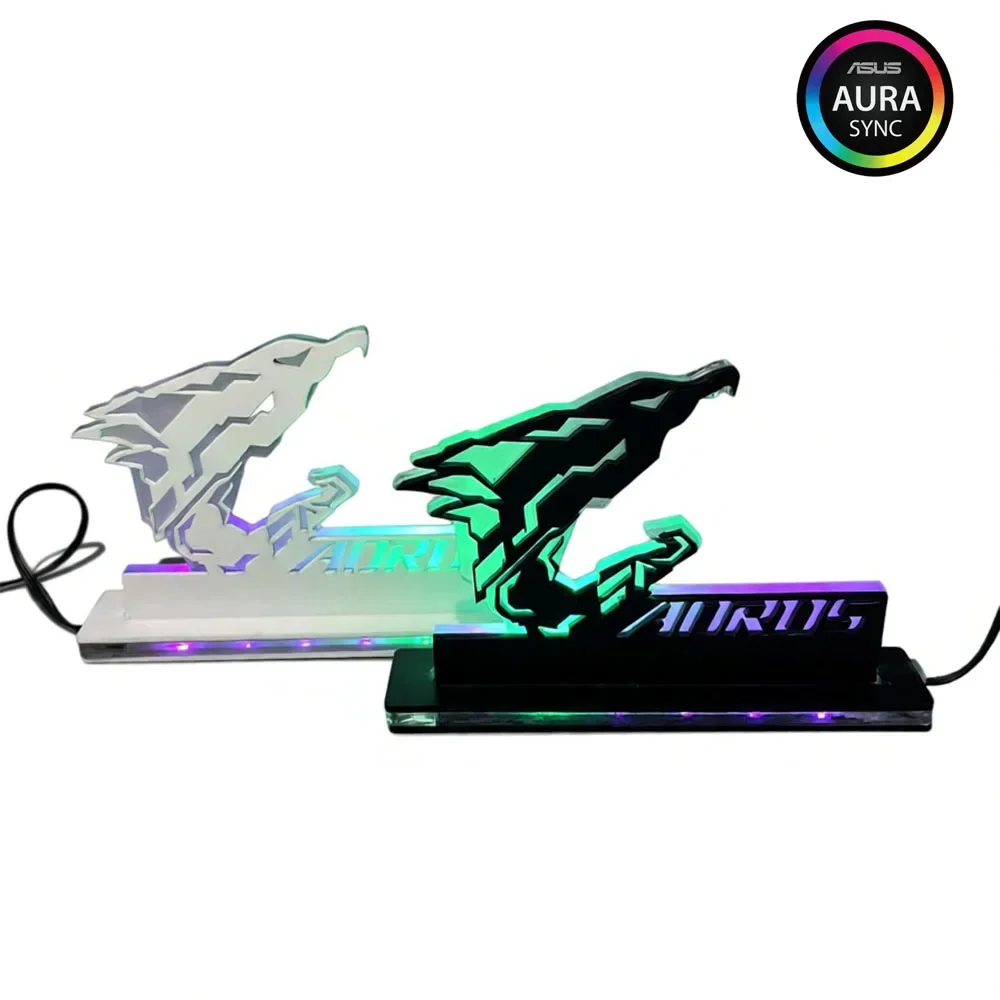 Personalidad DIY iluminación gabinete de juegos adornos de escritorio accesorios de chasis ARGB AURA SYNC acrílico - imagen 5