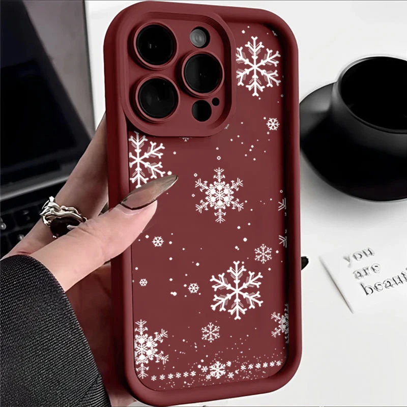 Funda con gráfico de árbol de Navidad rojo vino para Honor 400 Lite 200 Pro Magic 7 Lite X9A X9B X8B X6A X7A X8A X7B X8C 5G de silicona - imagen 3