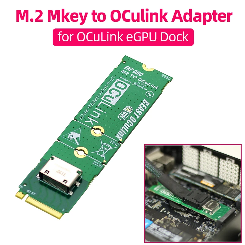Adaptador NVME M.2 M Key a OCuLink para OCULINK GPU Dock Mini PC portátil a tarjeta gráfica externa convertidor de alta velocidad