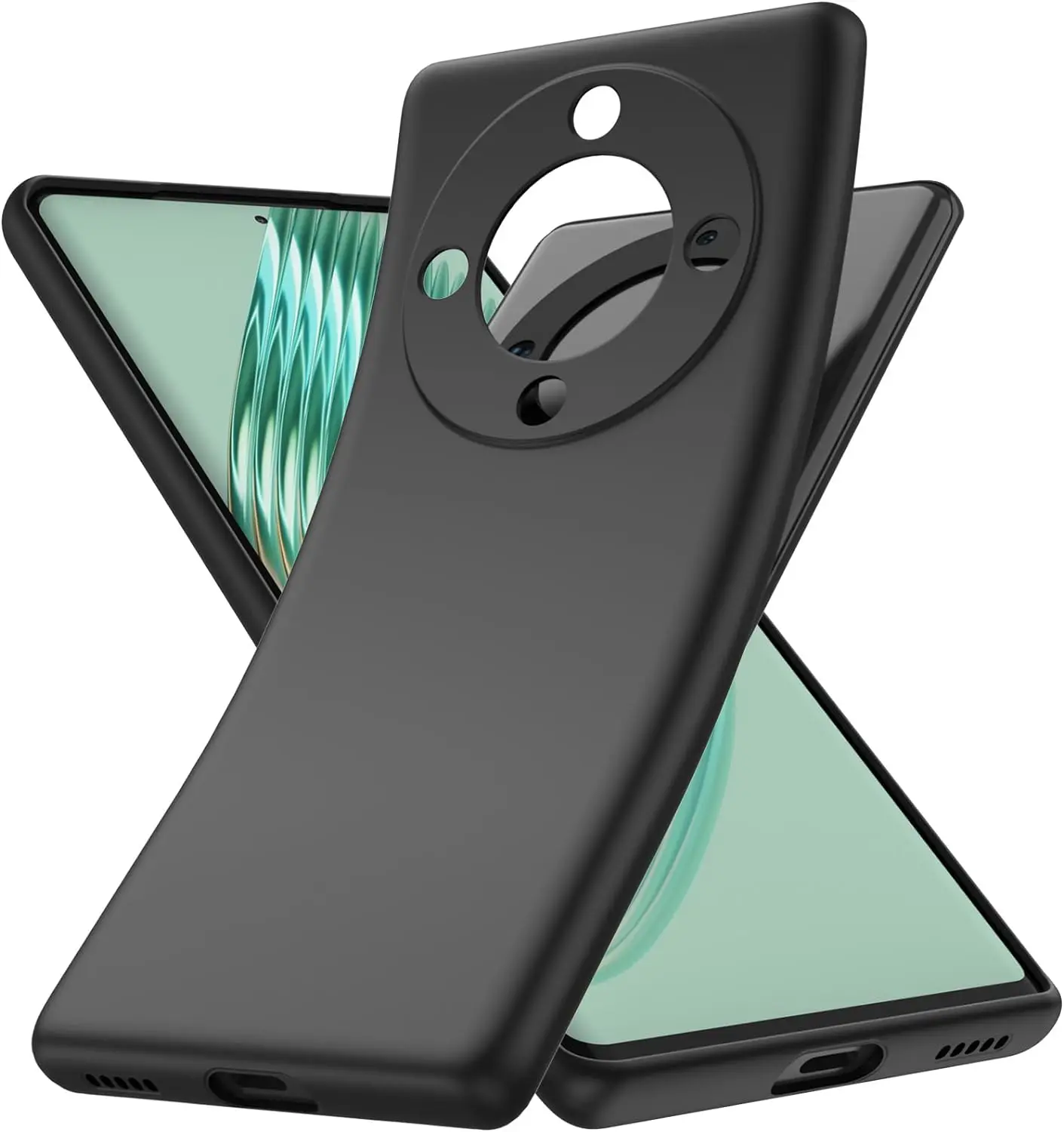 Funda protectora de lente a prueba de golpes de TPU mate negro para Huawei Honor Magic 6 5 Lite X9B X9A