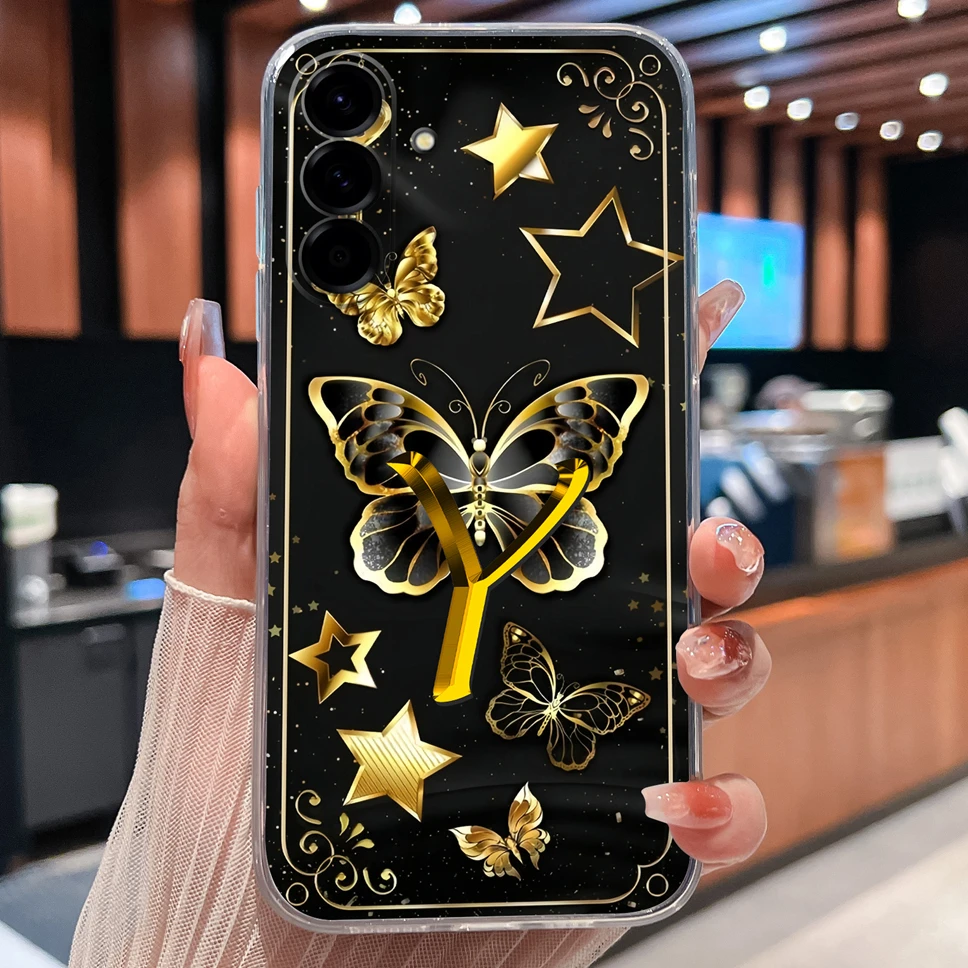 Para Samsung Galaxy A56 A36 A26 5G funda de teléfono bonitas flores letras funda blanda para Samsung A 56 GalaxyA 36 A 26 Capa transparente - imagen 5