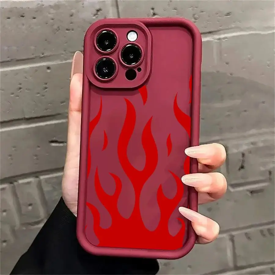 Interesante funda suave para teléfono Fire para iPhone 14 XS XR 16 Plus 11Pro 12 Mini 13 Pro MAX 15 Plus 11 16e - imagen 2