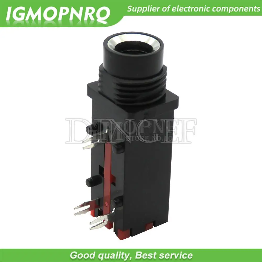 5 unids/lote PJ-309 conector de Audio de 6,35mm toma de Audio estéreo de 3 pines línea de soldadura de micrófono para enchufe de micrófono PJ309 - imagen 5