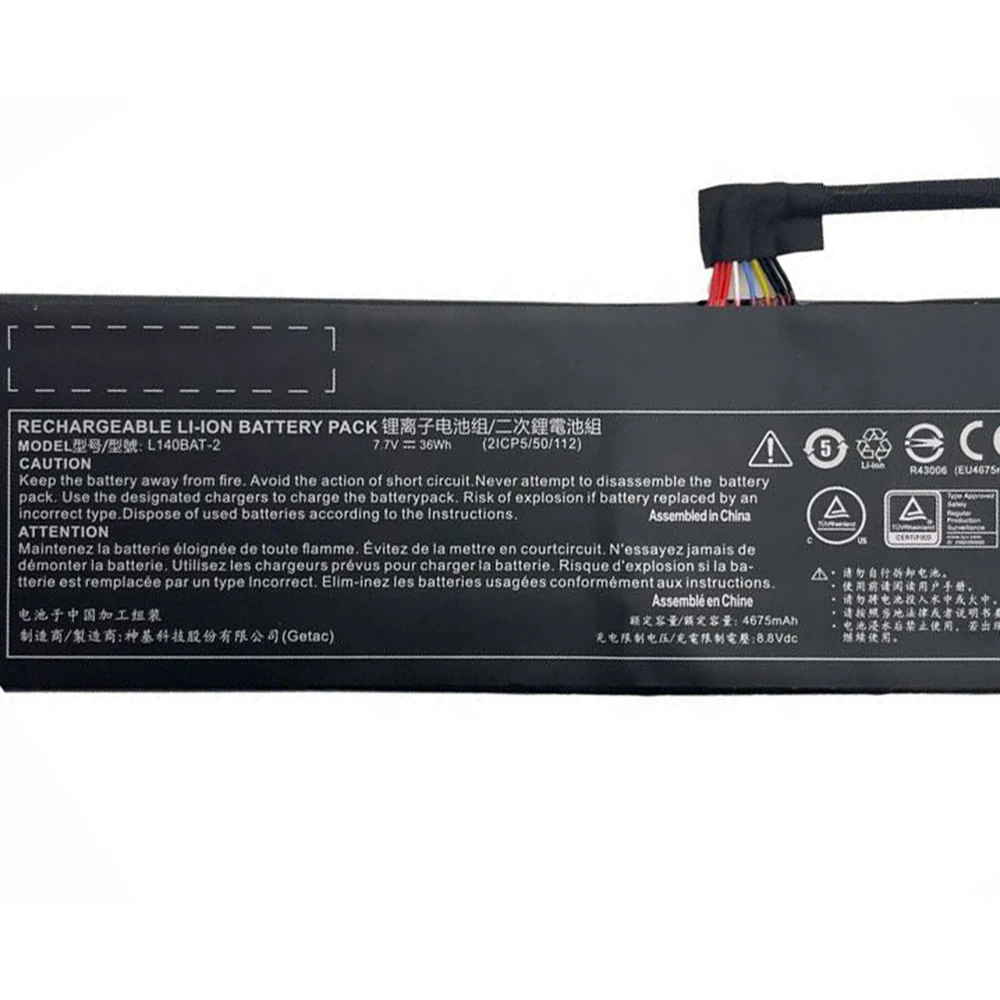 Batería para portátil EPSON Gigabyte RC14 U4 UD Clevo 6-87-NS70S-72B00 6-87-L140S-32B01, Original, 7,7 V, 36Wh, L140BAT-2, nueva - imagen 3
