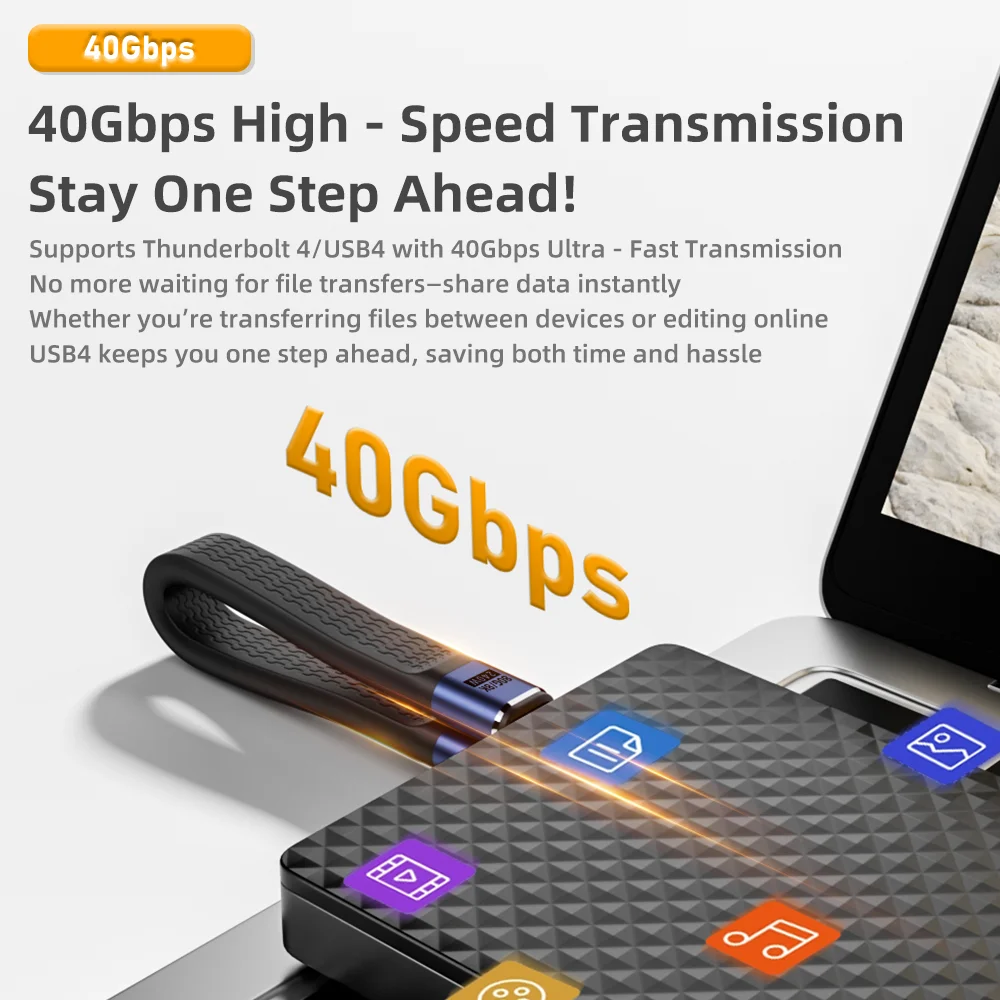 Cable de carga rápida PD3.1 tipo C de 240W, Cable de datos USB C a tipo C, llavero portátil para iPhone 16 15 Pro Max Xiaomi 14 POCO - imagen 4