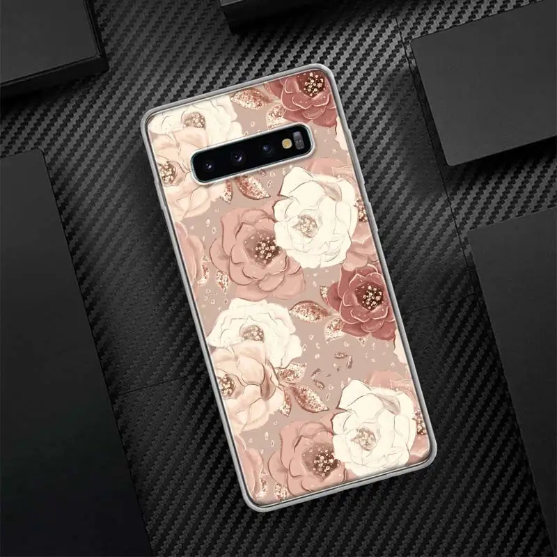 Hermosa caja del teléfono de la llamada del silicio de la imagen de Rose Bling para Samsung Galaxy S23 S24 S25 Ultra S21 Plus S20 FE S22 S10 + cubierta del borde F - imagen 4