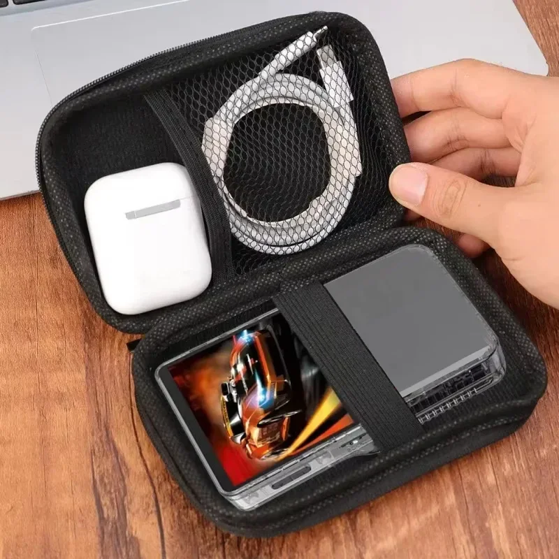 Bolsa 4 en 1 + películas para consola de juegos R36S, estuche de almacenamiento con cordón de vidrio templado para Protector de pantalla R36S, Kit antiarañazos - imagen 5