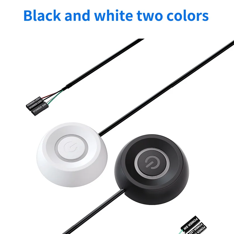 Teucer-interruptor X3 de 1,8 m para ordenador de escritorio, placa base de PC, arranque externo, luces LED, Cable de extensión de botón para casa y oficina - imagen 2