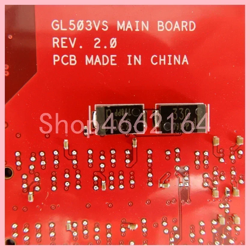 Placa base GL503VS con i7-7700HQ CPU GTX1070-V8G GPU para ordenador portátil ASUS ROG FX503 FX503V GL503 GL503V GL503VS