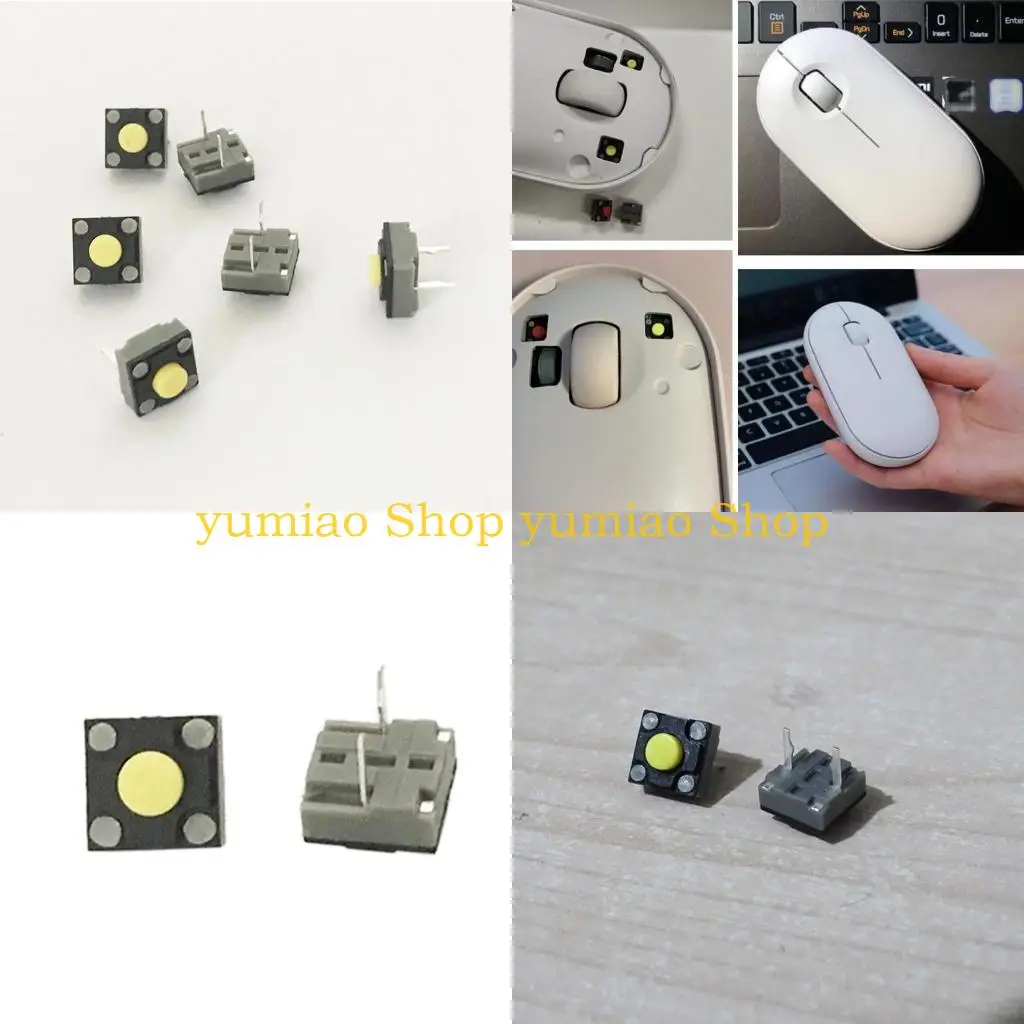 587B 2 unids/set microinterruptores ratón microinterruptor cuadrado para electrónica consumo