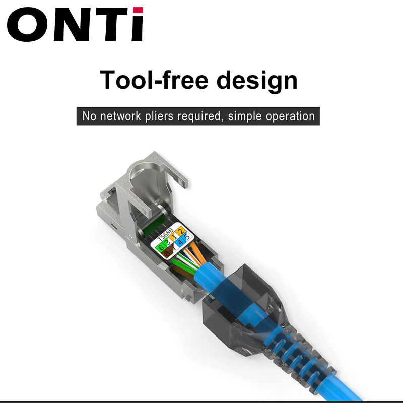 Conector RJ45 Cat7 SFTP Crimpado Sin Herramienta – Zinc - imagen 4