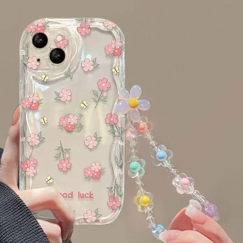Funda con flor de mariposa para Huawei P30 P40 Lite Nova Y7A 13 7i 9 11 7 12 10 SE Y70 Y90 Pura 70 Pro 5T Y9S Y9 Prime cubierta de cadena - imagen 2