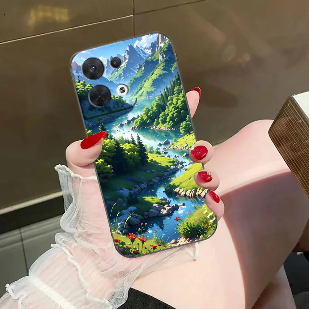 Funda de teléfono con foto personalizada Cloud Mist Flower Sea Path para OPPO RENO 13 13F 12 11 11F 10 8 8T 7 7Z 6 6Z 5 5F 4F 4 F29 funda de silicona - imagen 3