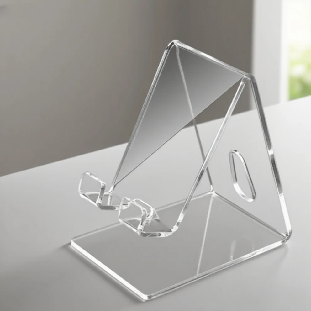 Soporte acrílico transparente para teléfono móvil, soporte para teléfono perezoso, estante transparente para iPhone 16 15 14 13 12 Samsung S25 S24 Xiaomi