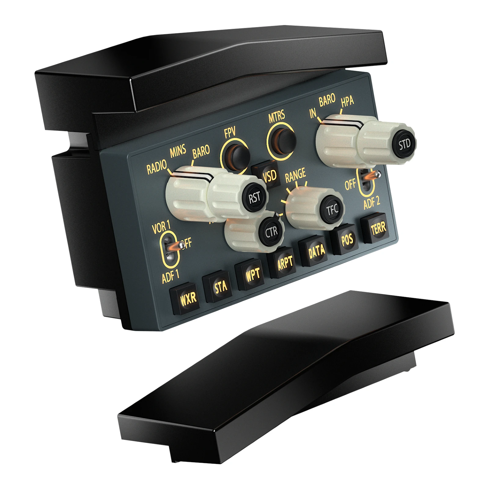 WINWING PDC3M Zibo PMDG iFly Panel de simulación de vuelo Botón VSD incorporado 360 °   Soporte del selector sin impuestos para el avión X