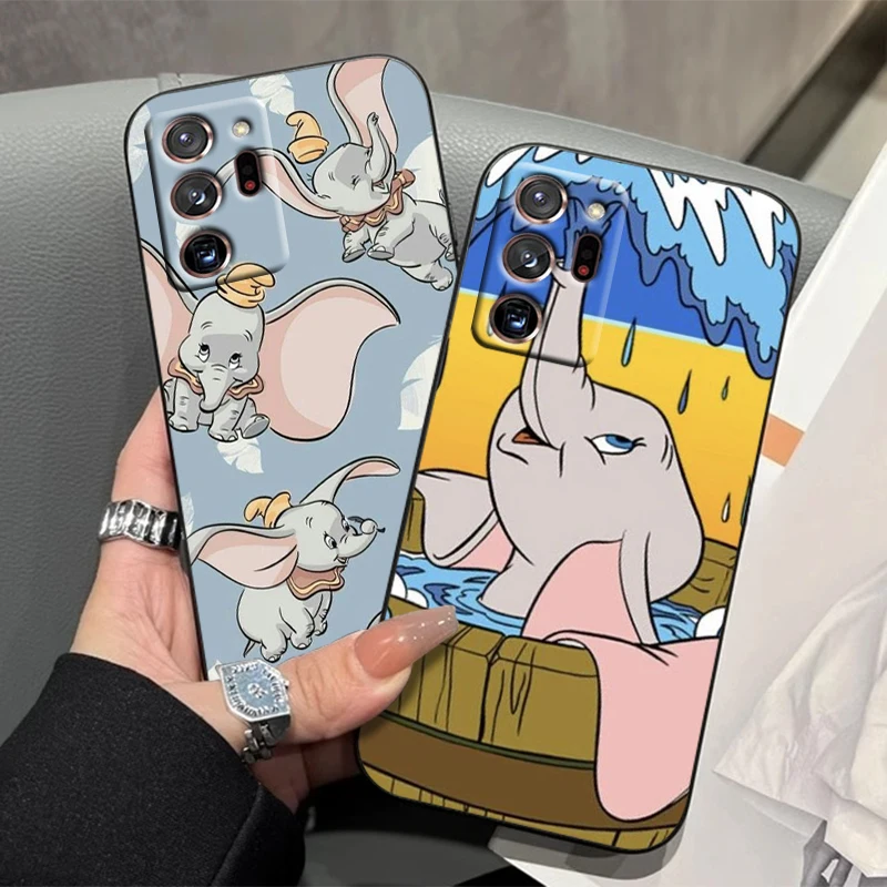 Disney Dumbo funda de teléfono suave negra para Samsung Note 20 10 Ultra Plus A31 A14 A12 A70 A34 A25 A04 A05 A15 A24 5G - imagen 2